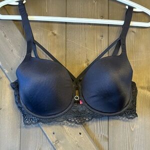 Elegant Black Lace Padded Bra